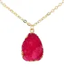 Oregelbundet naturstenhalsband Guldkedjan Quartz Crystal Neckor for Women Fashion Jewelry Will and Sandy Drop Ship