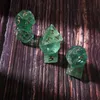 Natural Green Fluorite Loose Gemstones Engrave Dungeons And Dragons Game-Number-Dice Customized Stone Role Play Game Polyhedron Crystal Dice Set Ornament