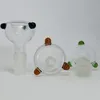 Glass Bong Piece Hookah Tratt Bowl Pipes Downstem Färgglada 14 mm Manliga skålar Vattenrör Joint Tillbehör Dab Oil Rig