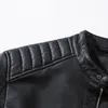 レザージャケットプラスサイズ5xlオートバイ秋ブラックブルーメンズコートフェイクレザージャケット男性布g PUジャケット、ZA317 C1120