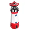 Solar vuurtoren met roterende lamp tuinverlichting buiten decoratieve LED's licht voor pad werf gazon patio