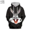 Plstar Cosmos Anime Bugs Bunny Colorful Cartoon Tracksuit NewFashion 3DPrint Hoodie/Sweatshirt/Jacket/Men Women roliga S-7 201020 219 286