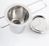 Coffee & Tools Reusable Stainless Steel Filter Folding Infuser Basket Tea Strainer For Teapot