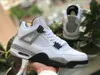 New 4 4s Basketball Shoes Men Women Cheap Cream Sail The White Cement Bred Court Purple Royalty GUAVA ICE Rasta Pure Money Sports Shoes