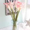 Symulowany Fake Flower Sztuczne Calla Lily Bukiet ślubny Bukiet Latex Real Touch Home Party Office Desktop