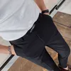 Işlemeli erkek İş Elbise Pantolon Kore Tarzı Slim Fit Ofis Sosyal Takım Elbise Pantolon Rahat Pantolon Streetwear Siyah Beyaz 220.225