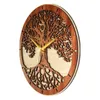 of Sacred Tree Wood Green Life 3D Art Wall Clock Modern New Arrival Hanging Clocks T200601