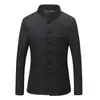 Mäns kostymer blazers mens smala fit stativ krage solid mode kinesisk tang manlig stilig set tangsuit gentlemen fs-105281o