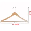 Naturliga trä kläder hängare kappa Hängare för torr och våt dubbla trasa ändamål Rack Non Slip Wood Hangers Lagringshållare levererar dbc bh4456