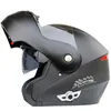 Motorcykelhjälmar DOT Godkänd ABS Double Anti-dimma Visorer Bluetooth Headset Integrerad Flip-up Hjälm Avtagbar Liner MSFH999K5
