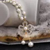 Women's long pearl necklace fashion crystal tassel pendant hanging chain autumn and winter accessories GD1150