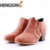 Autumn Female Short Cylinder Boots PU Leather High Heels Boots Women Ankle Casual Shoes1