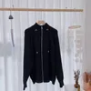 Kvinnors Knits Tees Neploe Fall 2021 Kvinnor Kläder Vintage Casual Cardigan Coat Stand Neck Zipper Stickade Tröjor Ropa Mujer Koreansk Suete