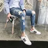 2020 di alta qualità 2020 jeans in difficoltà gigante maschio buco strappato bell'hip hop hop streetweat cowboy harem pantaloni uomini lj200261x