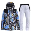 Jaquetas de esqui masculino de esqui no inverno espessado jaqueta quente e calça snowboard snowboard esportes de neve ao ar livre