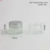 12 x 50g de vidro clara frasco de vidro pote creme de cuidados com creme recarregável recipiente recipiente de recipiente com tampa de plástico para packinggood qualtit