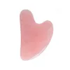 Natural Jade gua sha raschietta massaggio in pietra massaggio rosa al quarzo giada guasha per la pelle di sollevamento della pelle del viso rimozione rimozione della bellezza