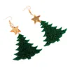 2021 Kerstmis Nieuwe Glitter Acryl Kerstbomen Grote druppeloorbellen voor dames trendy sieraden mode -accessoires302T8874610