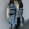 Inverno primavera colete quente coreano casaco solto espessamento antes de cintura curta e longa cintura de algodão mulheres baiacada jaqueta 201225