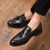 高級メンズドレスシューズタッセルローファービジネスフォーマルシューズ男性のウェディングドレス 2020 Zapatos デ Hombre デ Vestir フォーマル