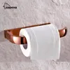 Roségold Massiver Messing Toilettenpapierhalter Luxus Einfache Polierte Wandmontage Tissue Box Rollenhalter Badezimmerzubehör T200425