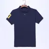 メンズ Tシャツ半袖大小馬プラスサイズ S-2XL 複数色刺繍ラベルオムクラシックビジネスカジュアルトップ Tシャツ綿通気性ポロシャツ