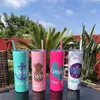 US STOCK Ship 20oz Sublimation Skinny Tumbler Blank Stainless Steel Tumbler DIY Straight Cups Vacuum Insulated 600ml Car Tumbler Coffee Mugs