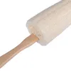 Natuurlijke loofah badborstel met lange houten handvat exfoliërende droge huid douchebody scrubber spa massager DH8580 CG001