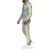 Mens Splicing Couleurs Running Sets Tendance De La Mode À Manches Longues Zipper Sweat À Capuche Costumes De Sport Mâle Printemps Nouveau Casual Fitness Survêtements