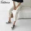 Tataria Jeans Harem для женщин Свободные винтажные гаремические бежевые женские джинсы брюки с высокой талией хлопчатобумажные джинс джинды Джинс дети 201029