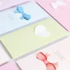 Love Bow Greeting Card Creative Folding 3D Love Heart Gift Card Holiday Birthday Valentine Day Greeting Cards CCA2753