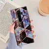 Plating Marble Case voor Xiaomi Redmi Note 9S 9 8 7 Pro 8A Case Splice Marmeren Patroon Zachte IMD Siliconen Telefoon Back Cover Cases