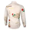 Rose Flower Letter Print Mens Floral Shirts Luxury Causal Camisas Manga Larga Hombre Slim Fit Kinesisk Svart Skjorta Män Cloting Y200408