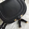 sacs de créateurs de haute qualité sacs de selle demi-rondes pour femmes sac à bandoulière en cuir véritable sac à main Hobo rabat souple sacs à main solides simples noir