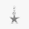 100% 925 Silver My Pink Starfish Dangle Charm Fit Original Me Link Bracelet Moda Mujer DIY Accesorios de joyería