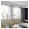 Cactus window curtain popular northern Europe green plant living room curtains modern elegant bedroom