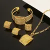 Ethiopische sieraden set bruid bruiloft hanger ketting armband oorbel ring Afrikaanse eritrea habesha sets y200602