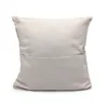 Sublimation Blank Case 40*40cm Solid Color Book Pocket Pillow Personalized Beige White Polyester Linen Cushion Cover Home