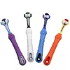 Hot Sale Pet Oral Care Tvätta Treidig katt Tandborste Hund Husdjur Ren mun Tänder Vård Rengöring Grooming Tools Pet Tooth Brush