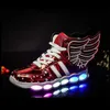 Nowe anielskie skrzydła swobodne buty z USB Baby Girls Boys Light Up Luminous Sneakers świecące oświetlone oświetlenie 2011124264915