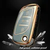 Mode Gold Edge TPU bilnyckel FOB Skydd till PEUGEOT 306 407 807 DS DS3 DS4 DS6 för Citroen C1 C2 C3 C4 C5 XSARA PICA AUTO PLATING KEYS CASE