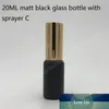 200pcs/lot 10ml,15ml,20ml,30ml,50ml Matte Black Empty Glass Spray Bottle with Fine Mist Sprayers for Essential Oil