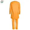 HD African Dashiki Outfit Мужская вышитая рубашка Брюки штаны 2 шт. Костюм Хиппи Мужчины Мода Мусульманские Наборы Thobe 2022 Европейская одежда