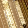 NOUVEAU Lustre led de luxe pour escalier longue lampe en cristal moderne salon grand luminaire en cristal décor à la maison éclairage intérieur