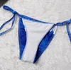 Mavi Kamuflaj Bikinis Tasarımcısı Yıkılmış Kadınlar039S Mayolar Açık Bandage Plajı Mayo Kapalı Banyo Giyim 88755563