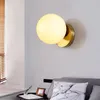 Современные роскошные круглые стеклянные потолочные световые латунные металлические E27 светодиодные светодиодные проходы приколка для прикроватных настенных ламп
