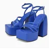 Sandels Orcha Lisa Brand High Heels Women Sandals Punk Platform Female Buckle Ankle Strap Dress Office Ladies Wedding Big Size 43 220303