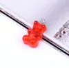 100 stks schattige gummy beer charms platte rughars ketting hanger oorbel charmes voor DIY decoratie 11 * 23mm