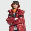 CEPRASK Nuova giacca invernale Donna Colori vivaci di alta qualità Isolata Puffy Cappotto con colletto Parka con cappuccio Taglio ampio Outwear 201109