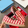 Zapatos informales de invierno para mujer, mocasines de lana texturizados, entresuela de goma, zapatos planos para el hogar, mocasines para caminar de Tweed a cuadros para mujer con tamaño de caja 35-40